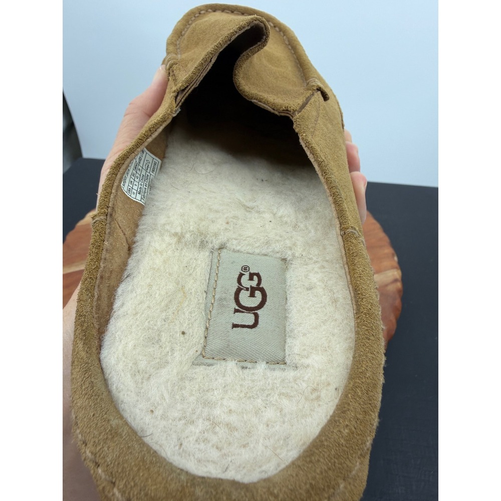 UGG Alamar mules Slippers Mens 10 Chestnut Suede Sheepskin Lining - Picture 7 of 7